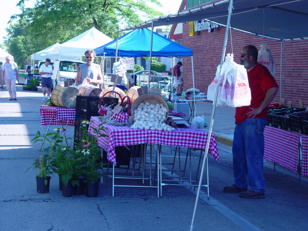 farmers' market stand